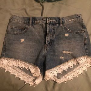Free people crochet shorts